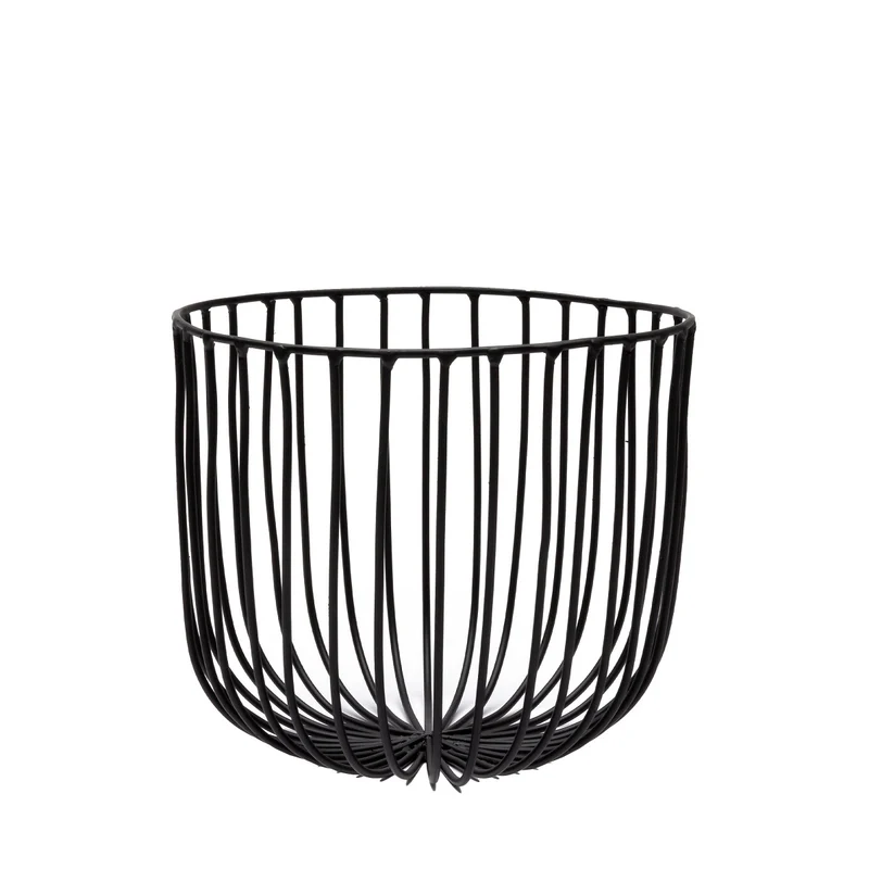 Serax Basket Catu Black Metal Sculptures