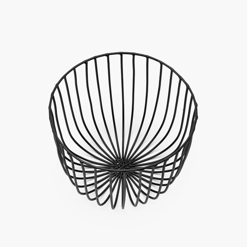 Serax Basket Catu Black Metal Sculptures