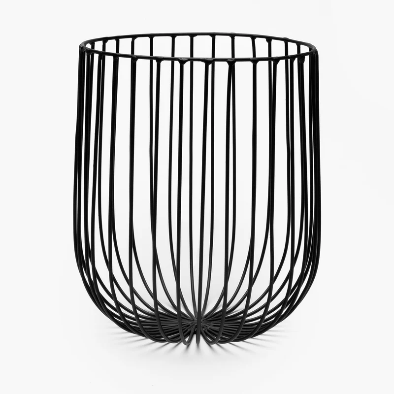 Serax Basket Catu Black Metal Sculptures