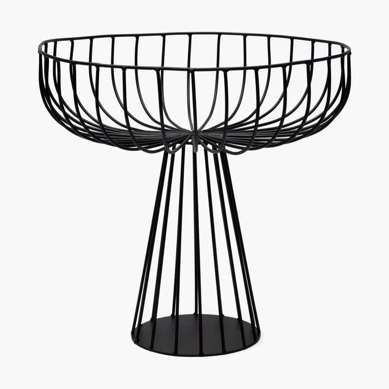 Serax Basket Catu Black Metal Sculptures