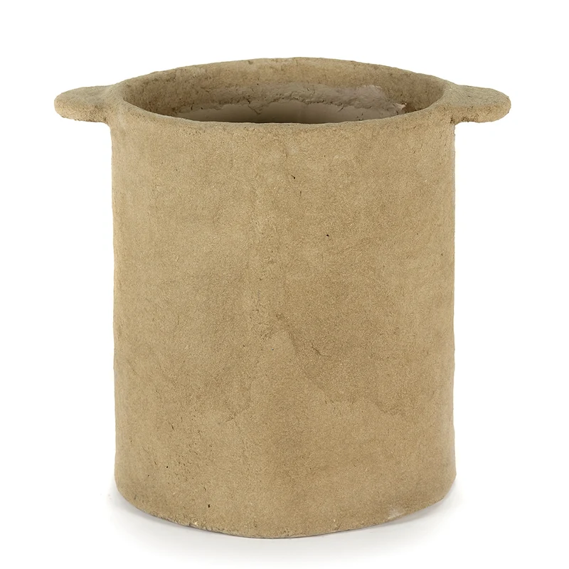 Serax Pot with Lid Brown Papier Maché Earth
