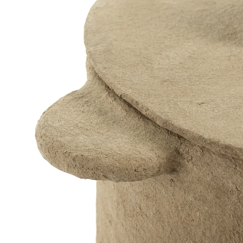 Serax Pot with Lid Brown Papier Maché Earth