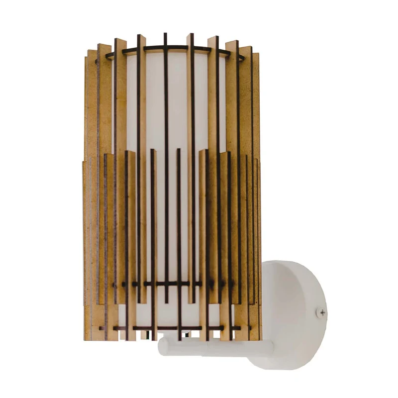 Mediterranean Objects SUAU Wall Sconce Lamp 2 Wood MDF