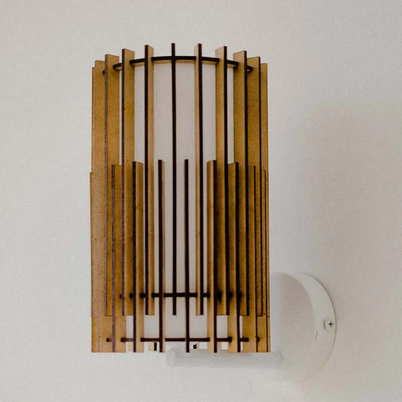 Mediterranean Objects SUAU Wall Sconce Lamp 2 Wood MDF