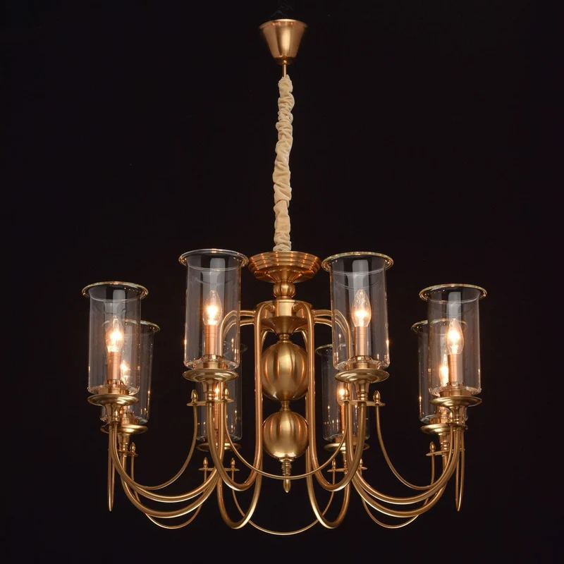 Lustre 8 Branches Laiton