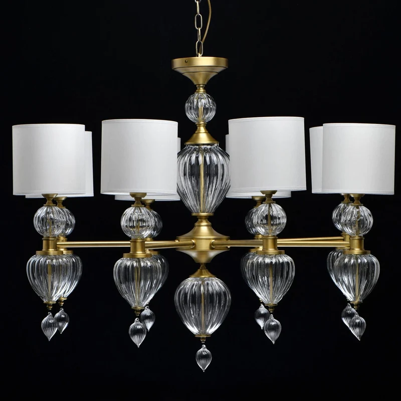 Vieux Lustre En Laiton