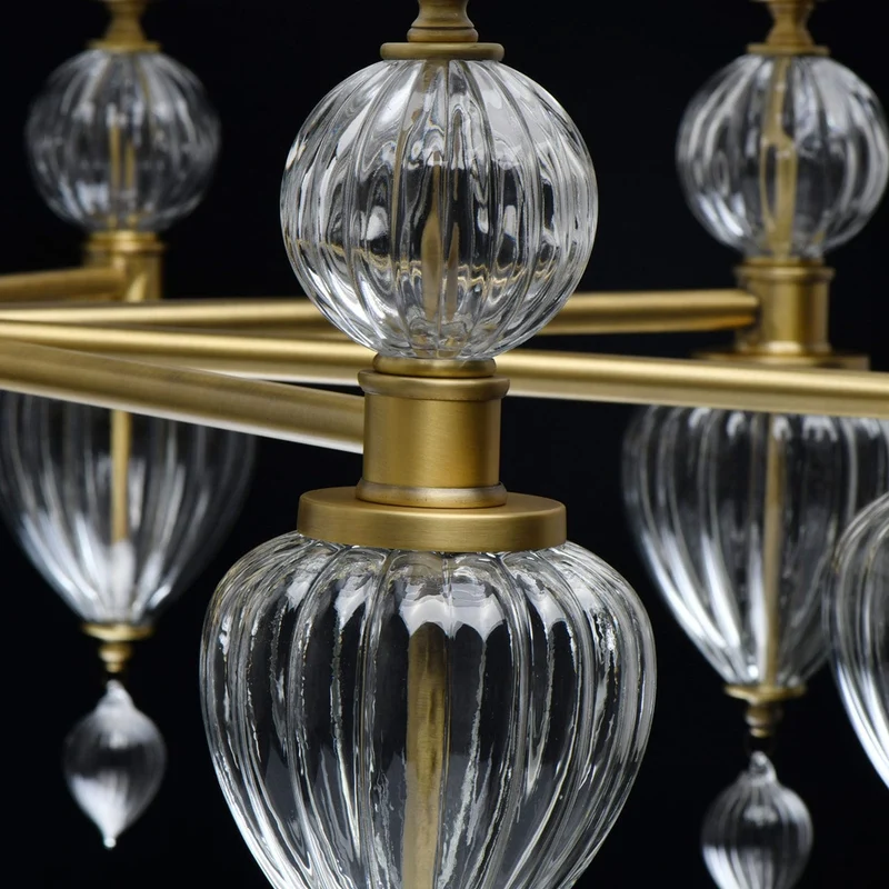 Vieux Lustre En Laiton