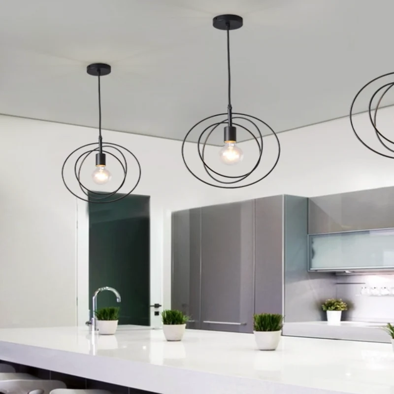 Lustre Contemporain Noir