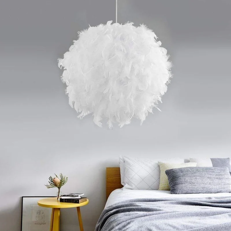 Lustre En Plume Blanc
