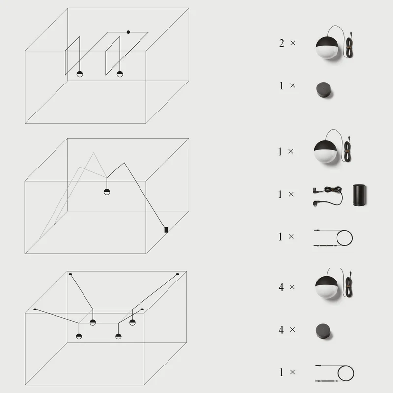 Flos String Light Sphere Suspension