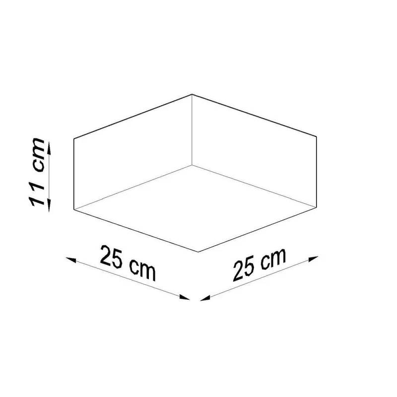 Plafonnier Led Carré Noir