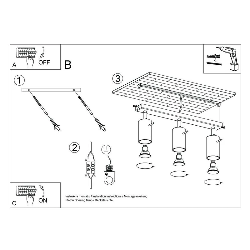 Plafonnier Industriel Bois