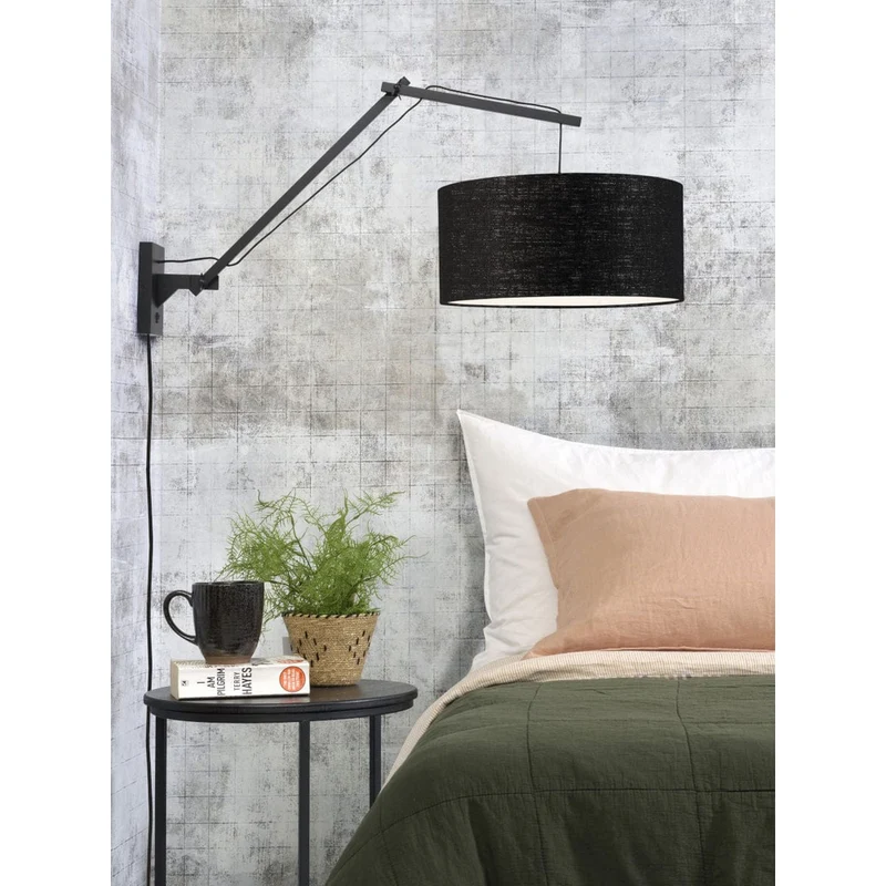 Applique Murale Bras et Abat Jour Noir