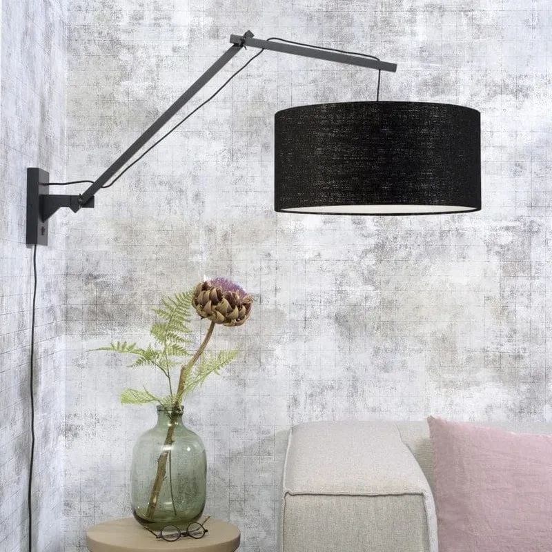 Applique Murale Bras et Abat Jour Noir