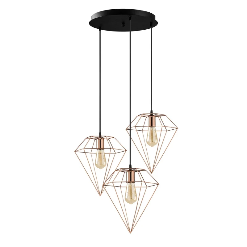 Lampe Suspension Cuivre Rose