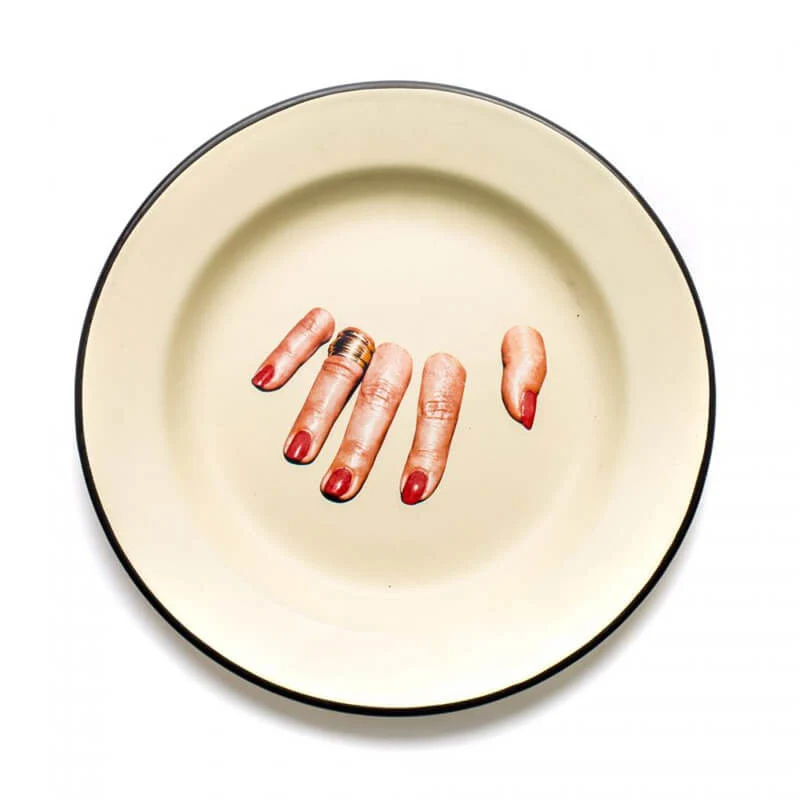 Seletti Enamel Plate Fingers