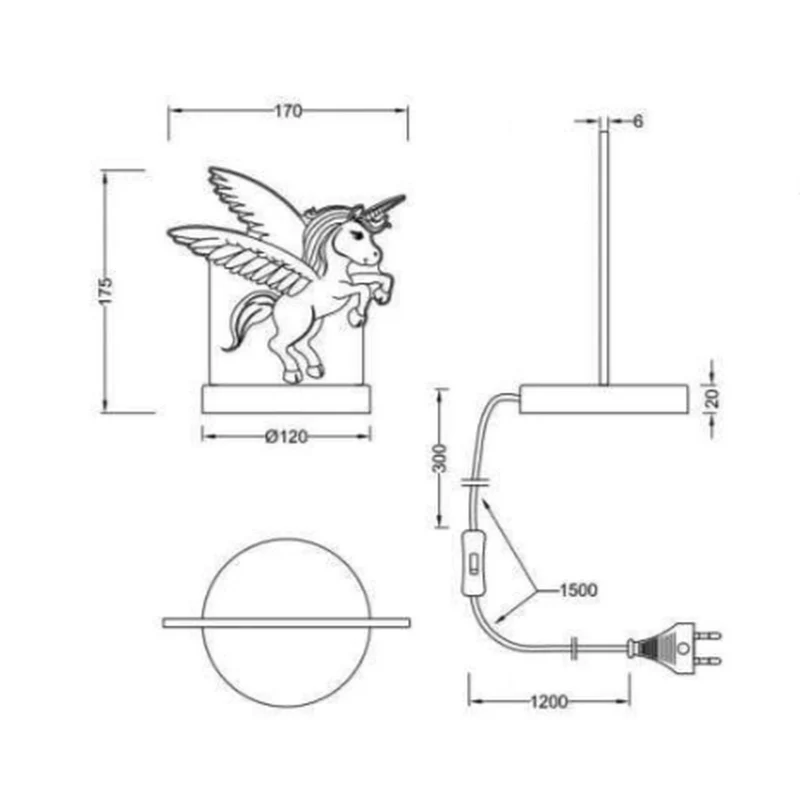 Lampe Licorne