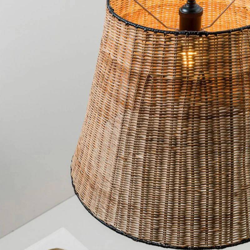 Faro Sumba Black-Rattan Pendant Lamp