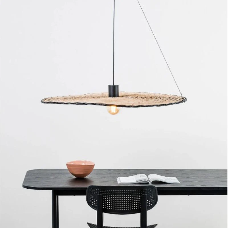 Faro Costas Black-Rattan Pendant Lamp