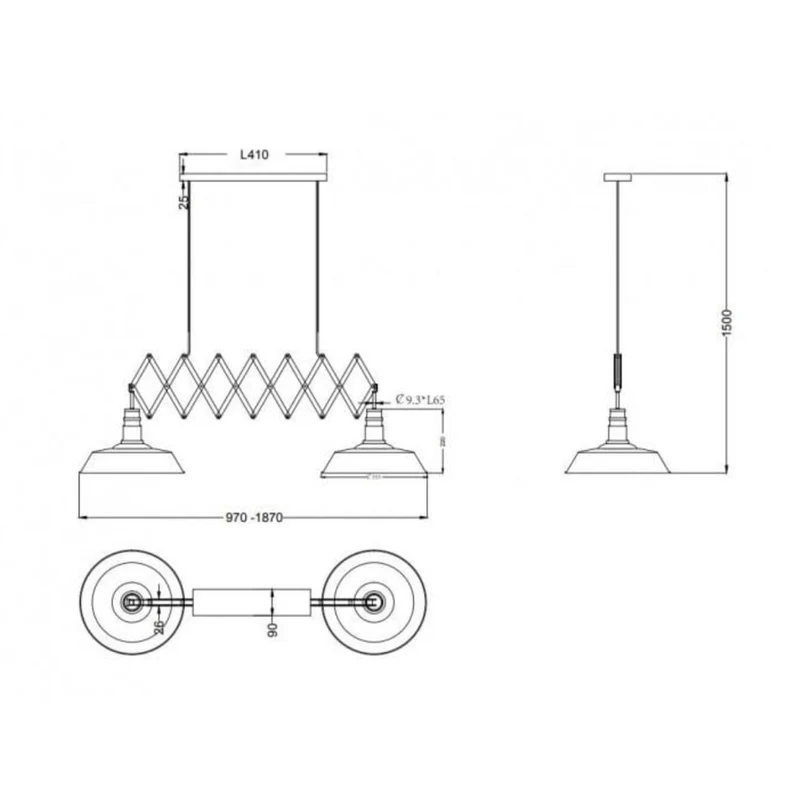 Suspension Industrielle Rouille
