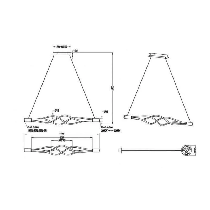 Luminaire Suspension Led Cuisine