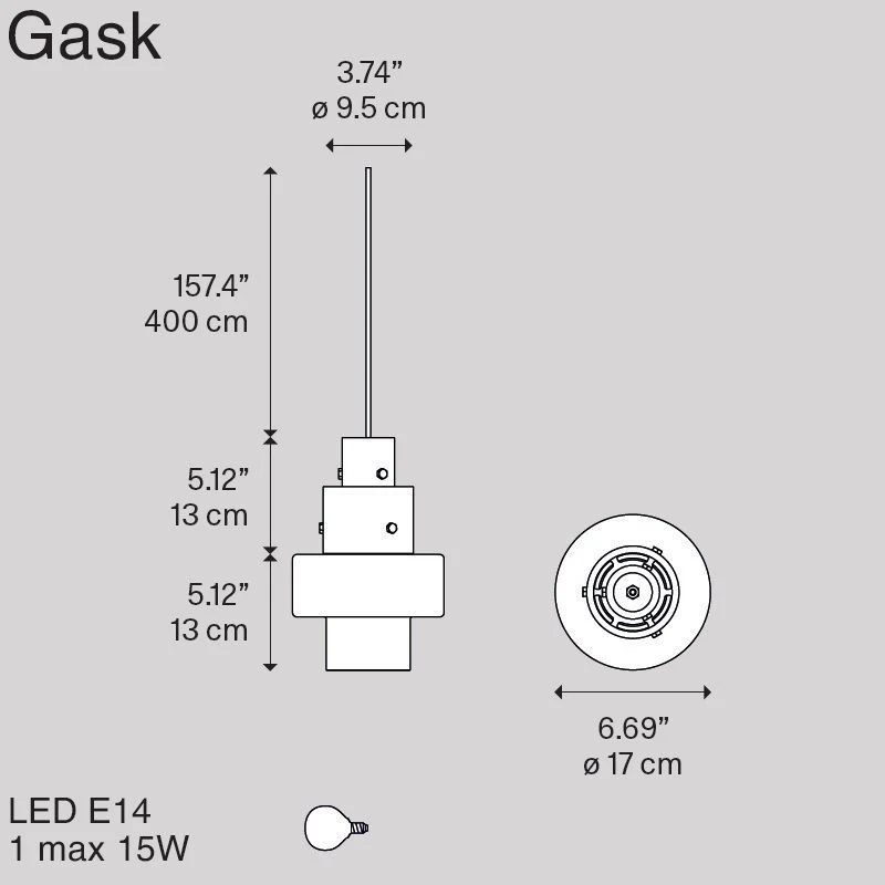 Diesel by Lodes Gask Pendant Lamp