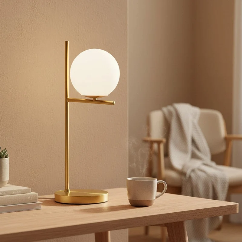 Lampe De Table En Laiton
