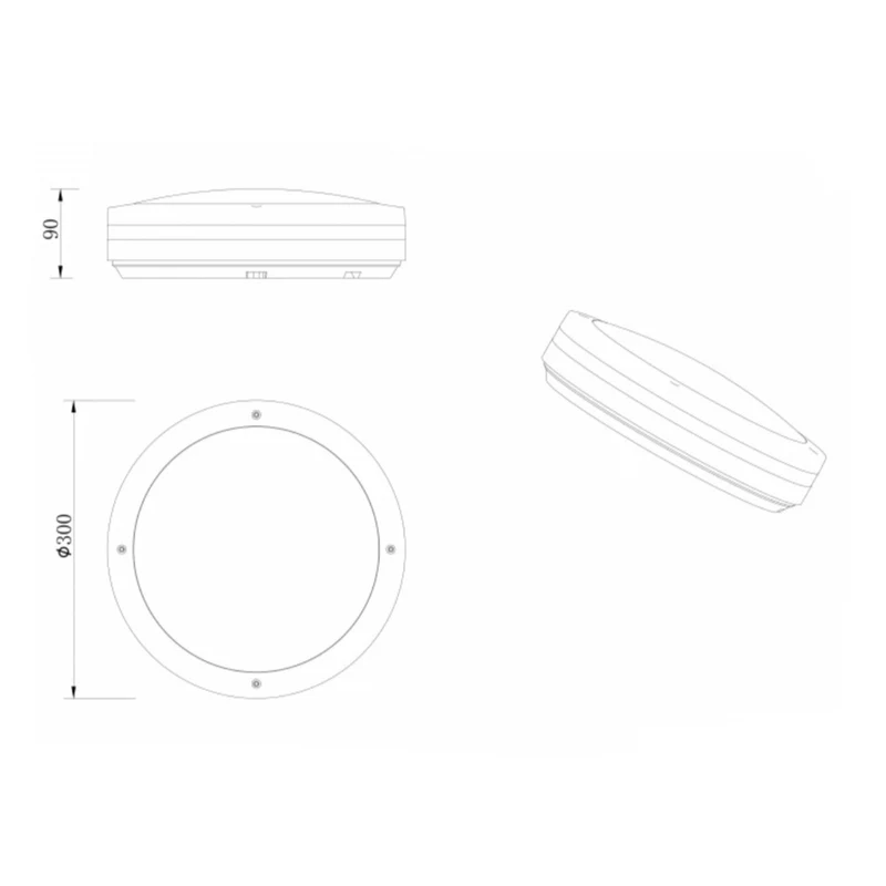 Plafonnier Plastique Blanc