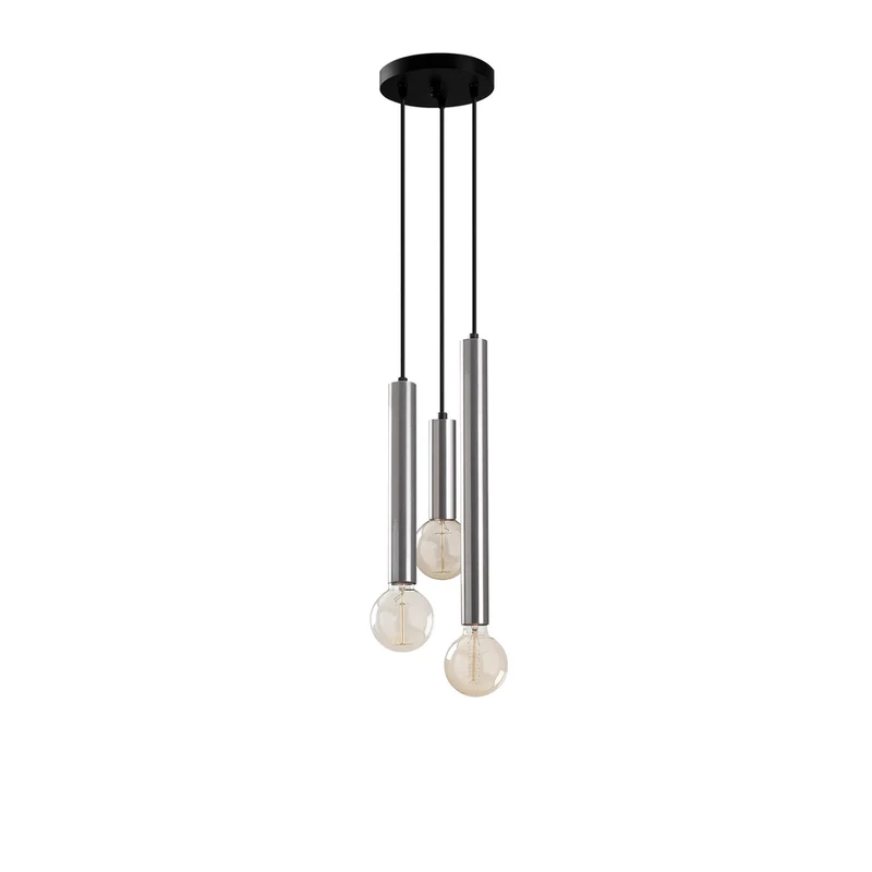 Suspension Noire 3 Lampes