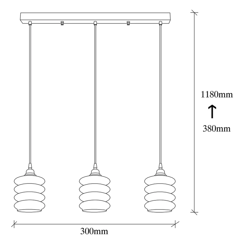 Suspension Multiple Verre Fumé