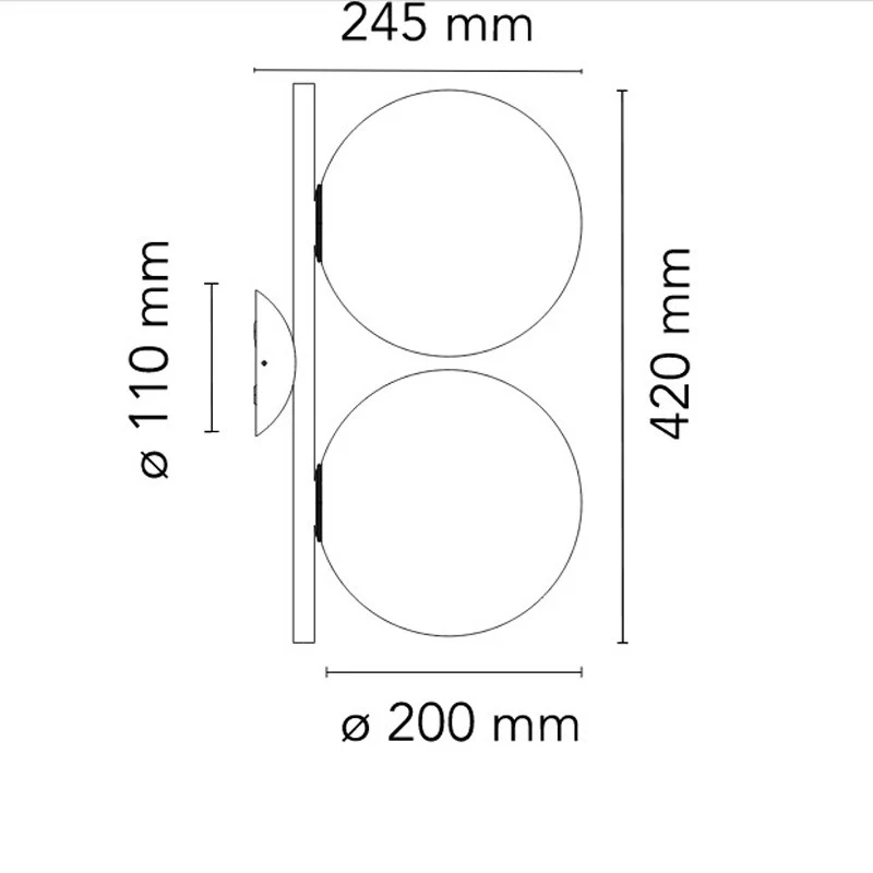 Flos IC Lights Double Ceiling-Wall Lamp