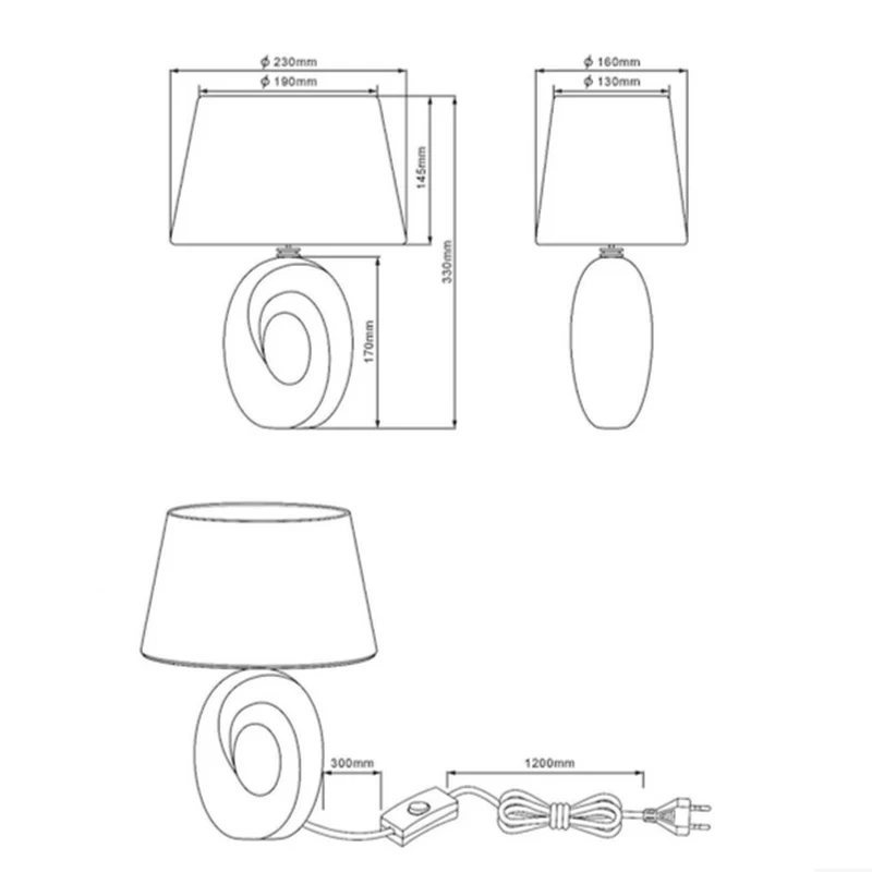 Lampe Noir Et Doré