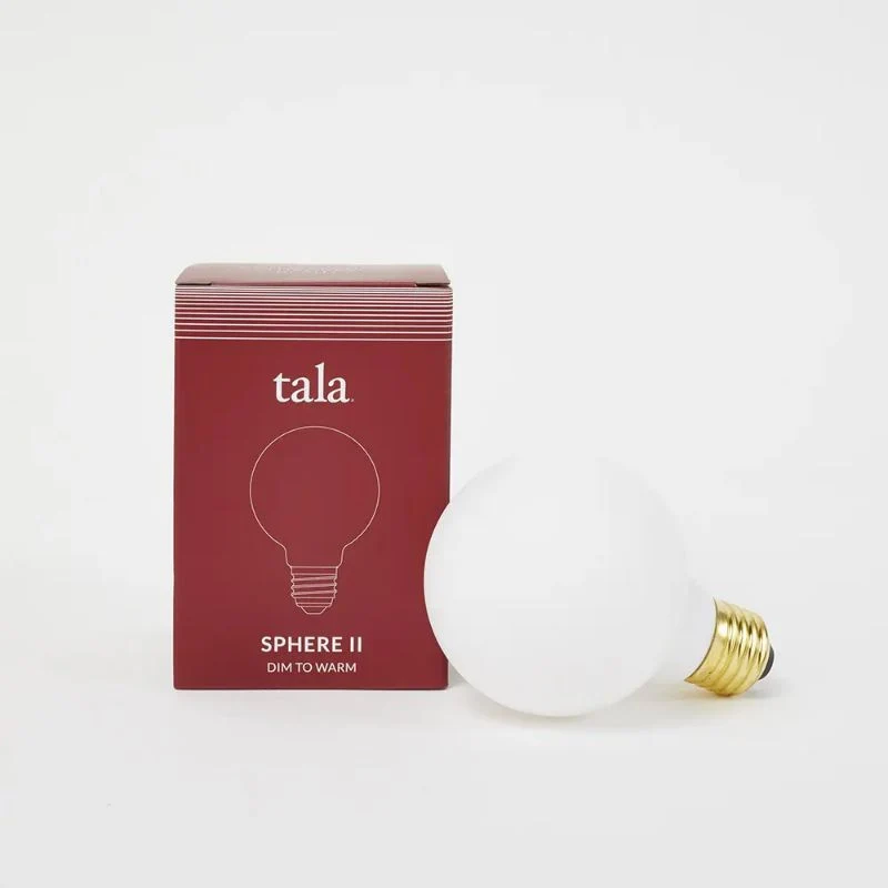 Tala Sphere II E27 G75 Matte White - 480lm 2000K to 2800K - Dim to warm