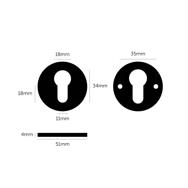 Buster + Punch Euro Cylinder Key Escutcheon