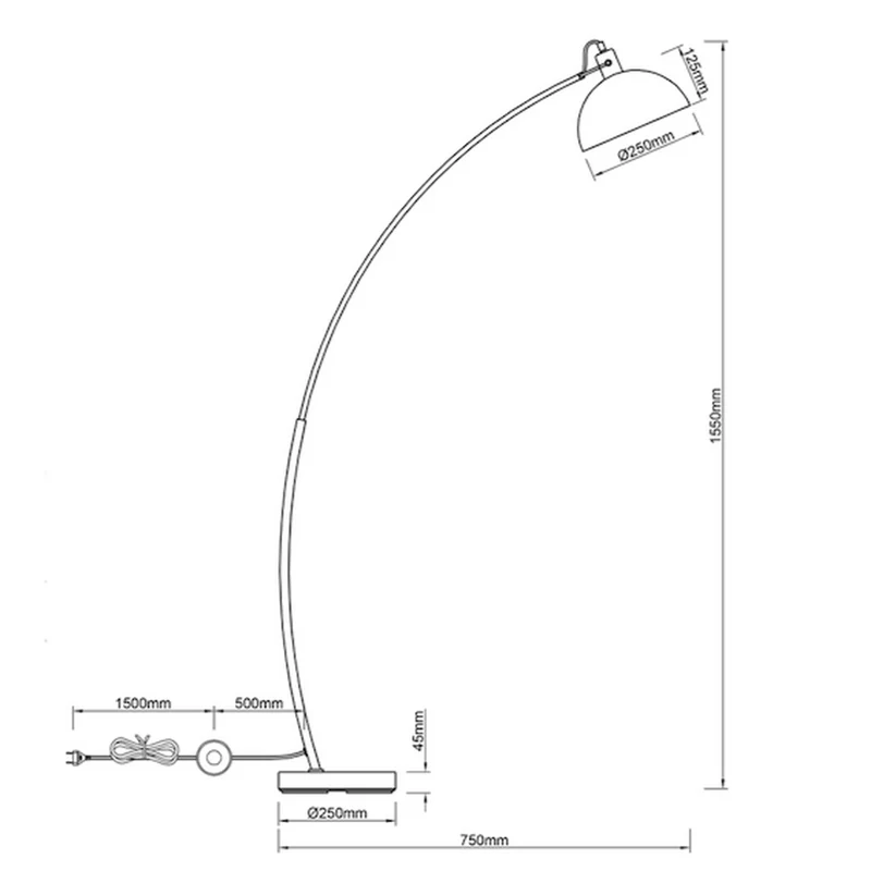 Lampadaire Noir Design