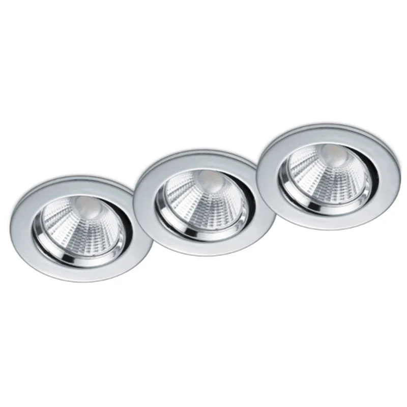 3 Spot Led Encastrable argent