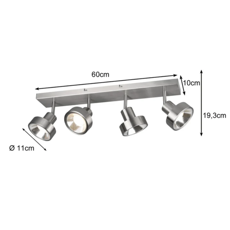 Plafonnier Led 4 Spots