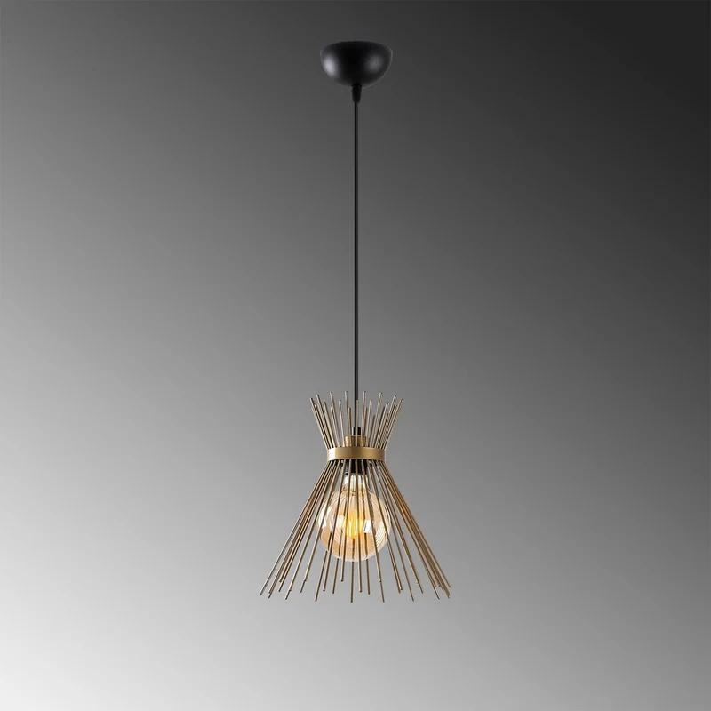 Luminaire Suspension Doré