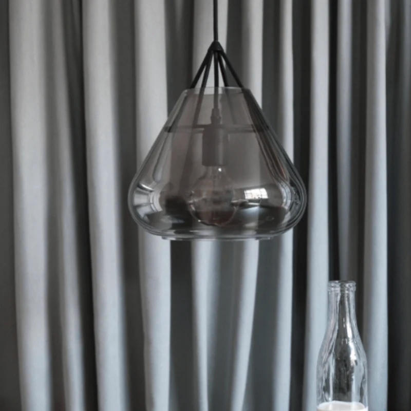 Suspension Verre Fume Gris