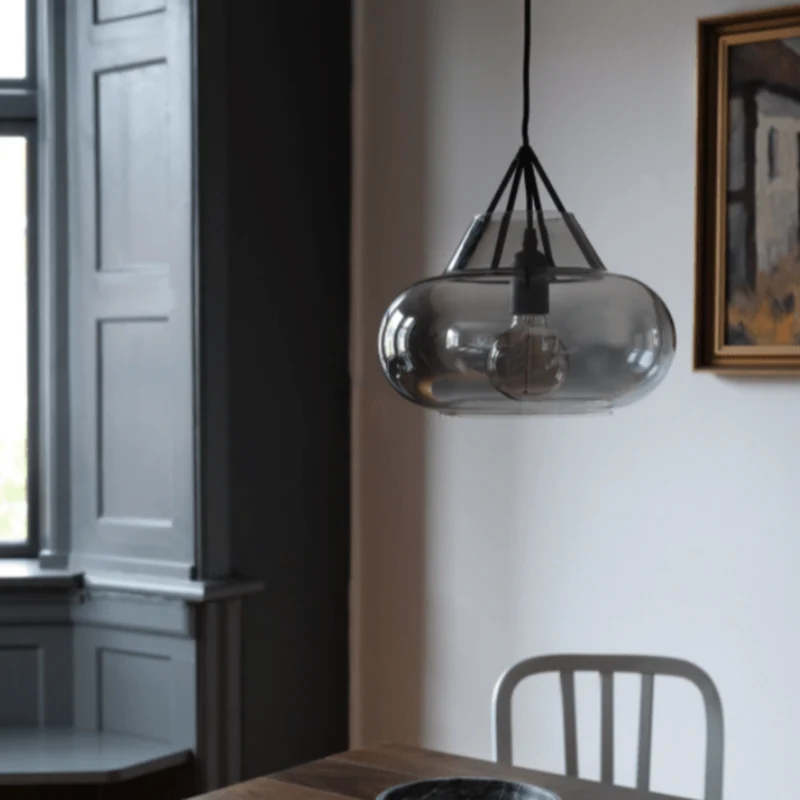 Suspension Verre Fume Gris