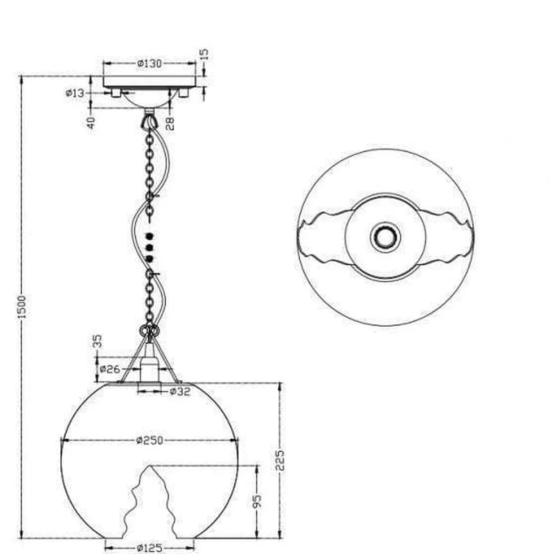 Suspension Boule Vintage