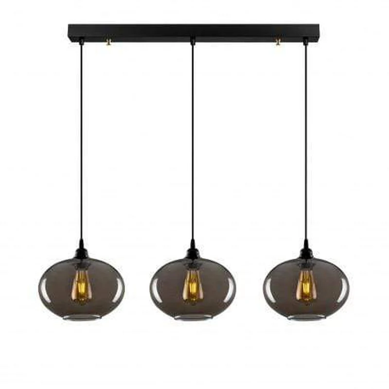Suspension Globe Verre Fumé