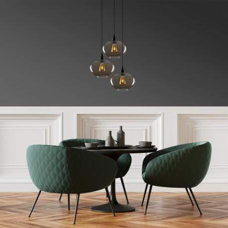 Suspension Luminaire Verre Fumé