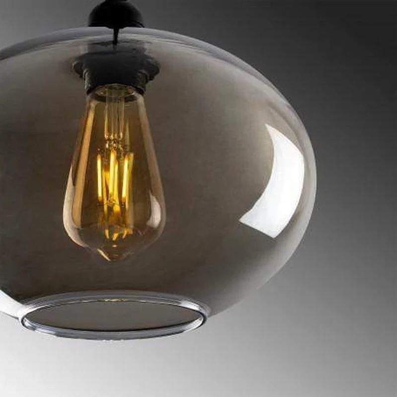 Suspension Luminaire Verre Fumé