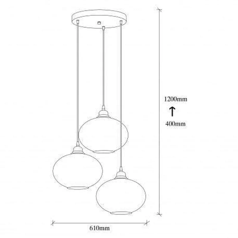Suspension Luminaire Verre Fumé