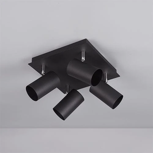 Plafonnier 4 Spots Noir