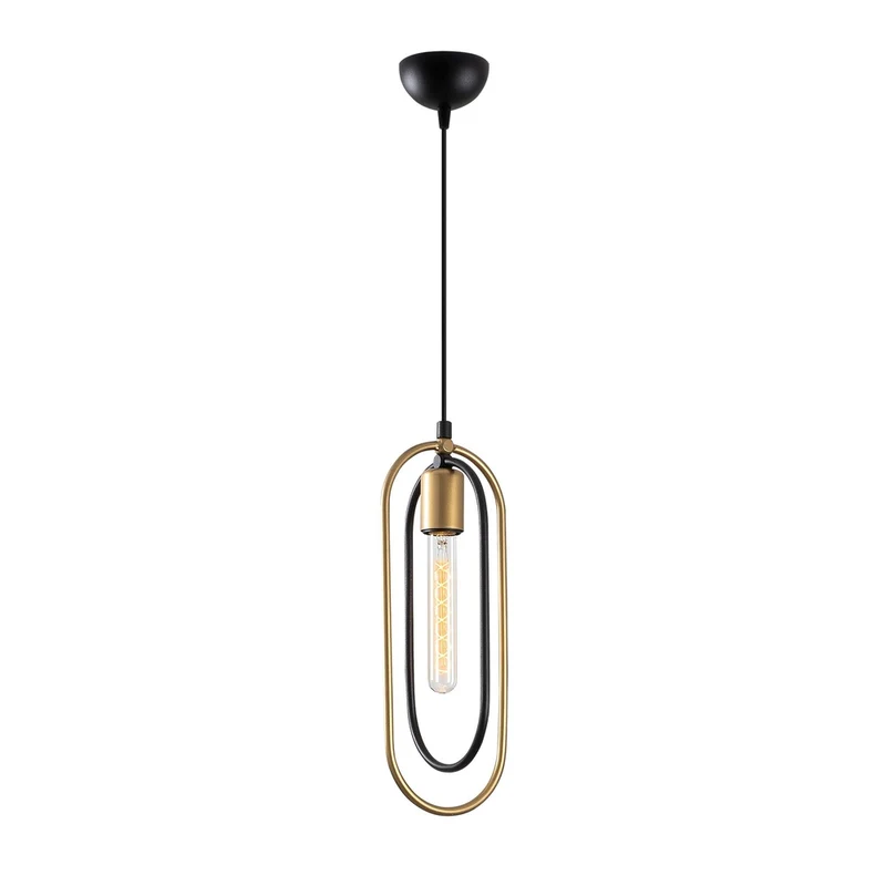 Suspension Noir Et Or Design
