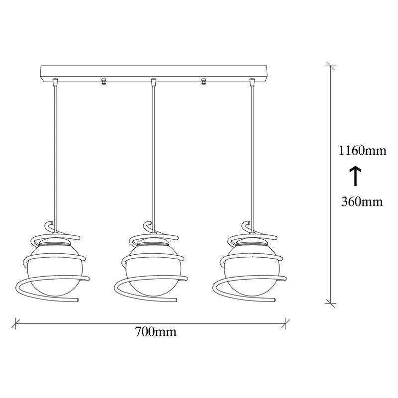 Suspension Ronde En Verre