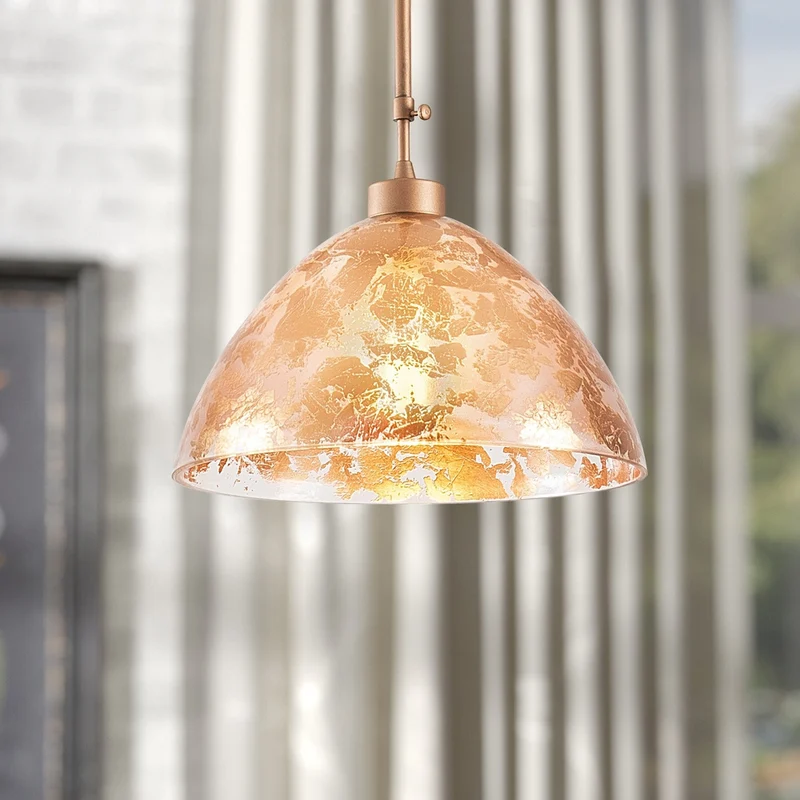 Suspension Cuivre Et Verre