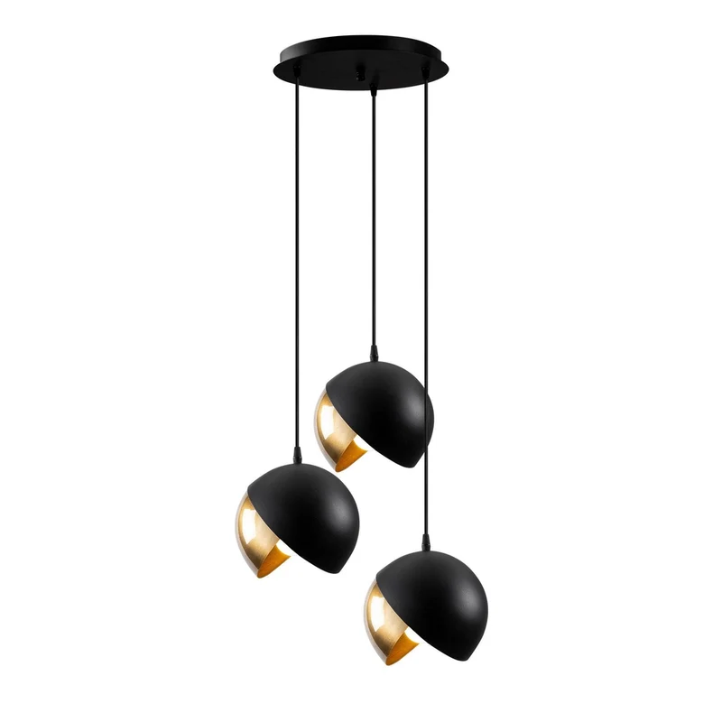 Suspension Boule Metal Noir